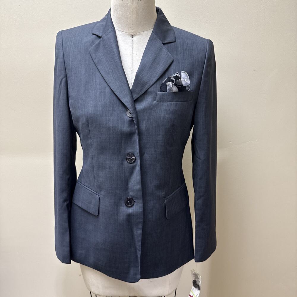 Kasper Belle de Jour Blazer Jacket Navy Size 4 NWT Jacket Only w/ Pocket Square